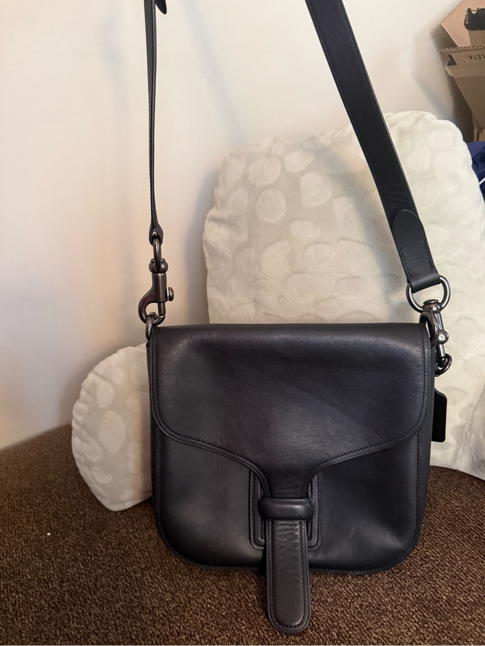 Coach x Rodarte circa 2015 reissue messenger black Leather Shoulder Bag EUC